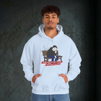 Sit Back And Accept The Defeat - Premium Graphic Hoodie