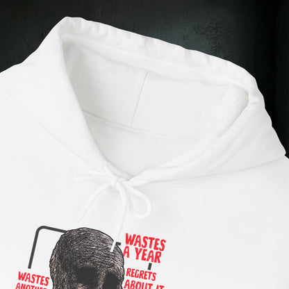 Wasted Another Year - Premium Graphic Hoodie (Doomer Aesthetic)