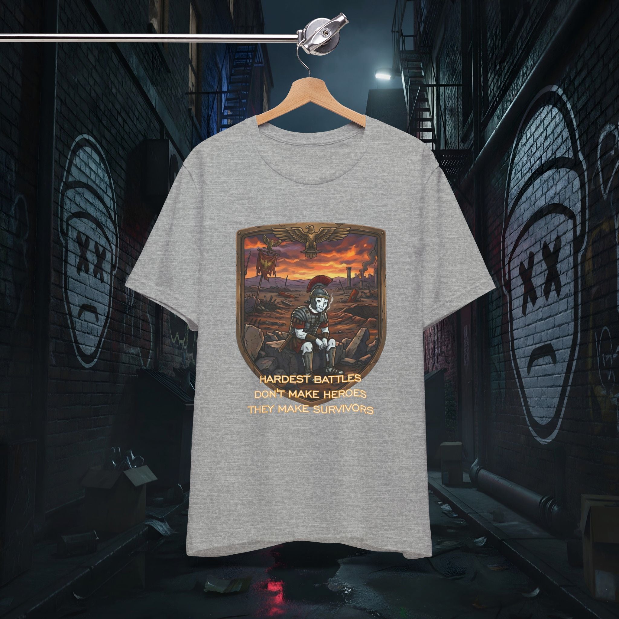Survivor's Sunset Tee - Hardest Battles Doomer Aesthetic