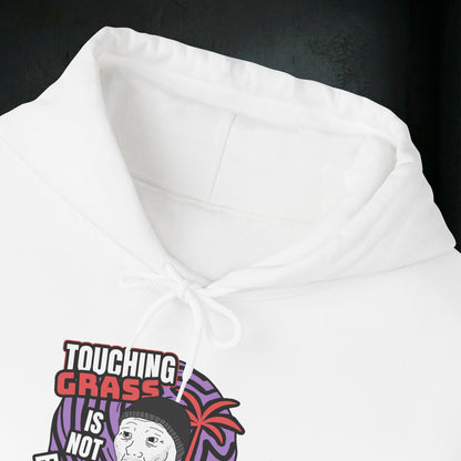 Touching Grass Is Not Enough I Need A Hug - Premium Graphic Hoodie