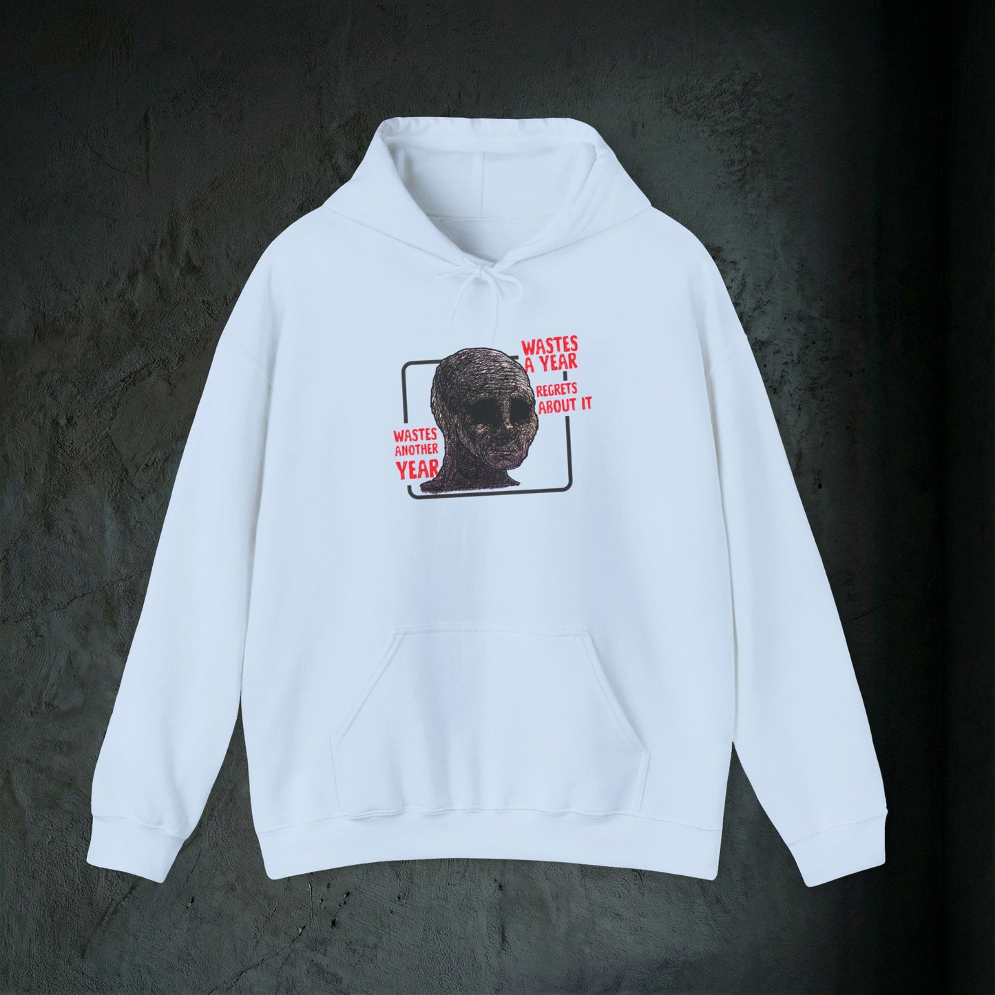 Wasted Another Year - Premium Graphic Hoodie (Doomer Aesthetic)