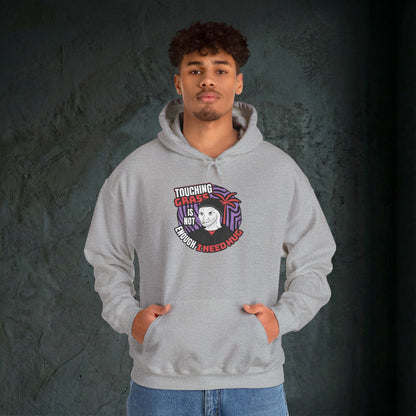 Touching Grass Is Not Enough I Need A Hug - Premium Graphic Hoodie