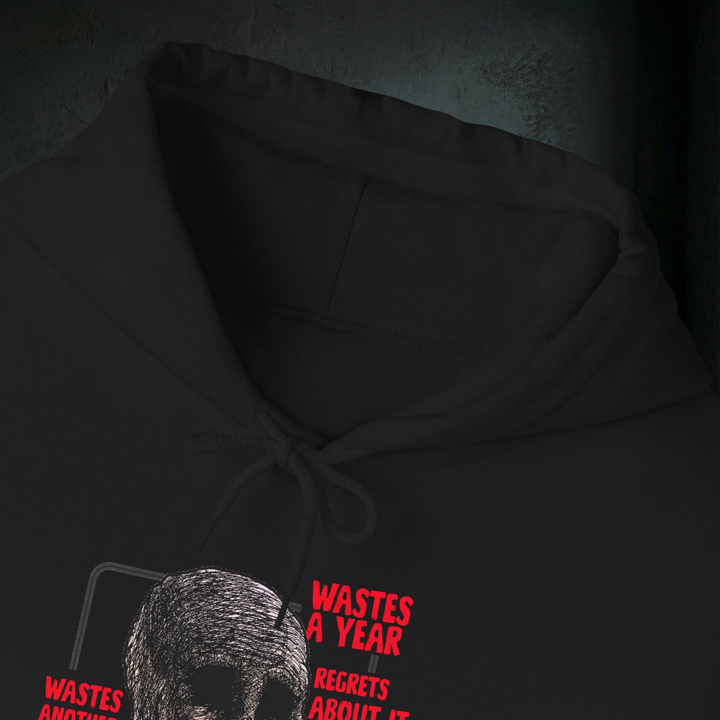 Wasted Another Year - Premium Graphic Hoodie (Doomer Aesthetic)