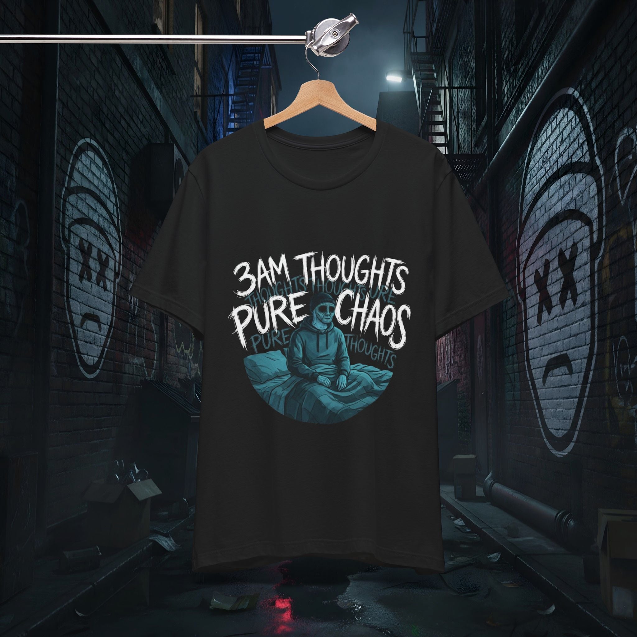 3 AM Thoughts Tee - Pure Chaos Doomer Graphic