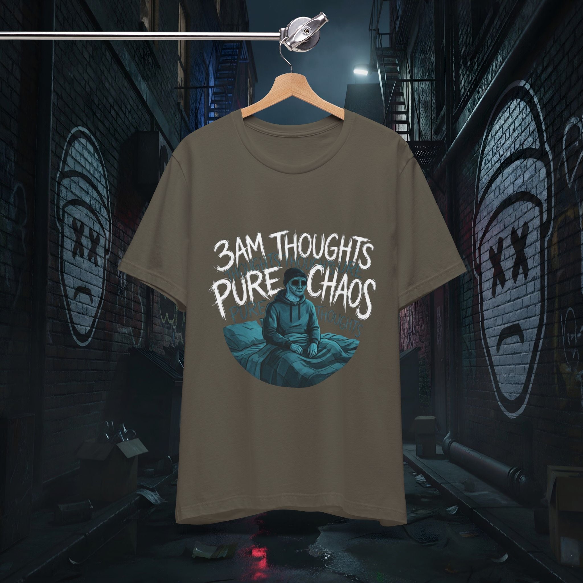 3 AM Thoughts Tee - Pure Chaos Doomer Graphic