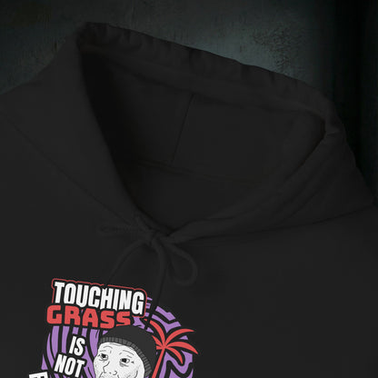 Touching Grass Is Not Enough I Need A Hug - Premium Graphic Hoodie