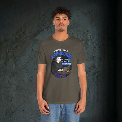 I Wish I Was A Dinosaur - Premium Graphic Tee (Doomer Aesthetic)