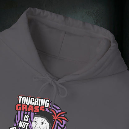 Touching Grass Is Not Enough I Need A Hug - Premium Graphic Hoodie