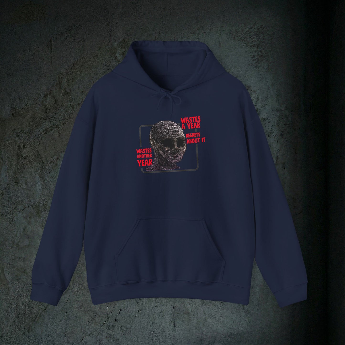 Wasted Another Year - Premium Graphic Hoodie (Doomer Aesthetic)