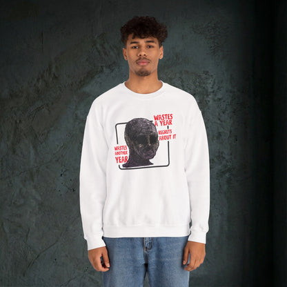 Wasted Another Year - Graphic Sweatshirt (Doomer Aesthetic)