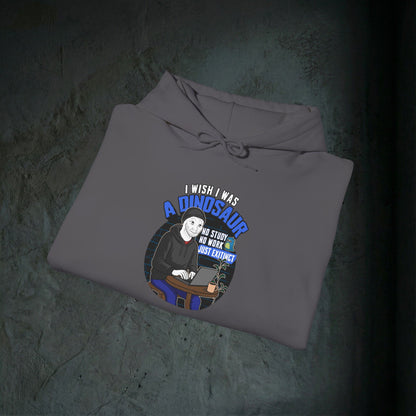 I Wish I Was A Dinosaur - Premium Graphic Hoodie (Doomer Aesthetic)