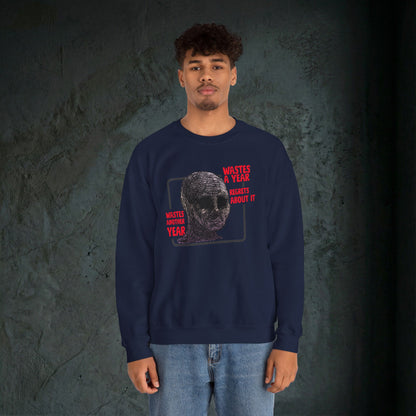 Wasted Another Year - Graphic Sweatshirt (Doomer Aesthetic)