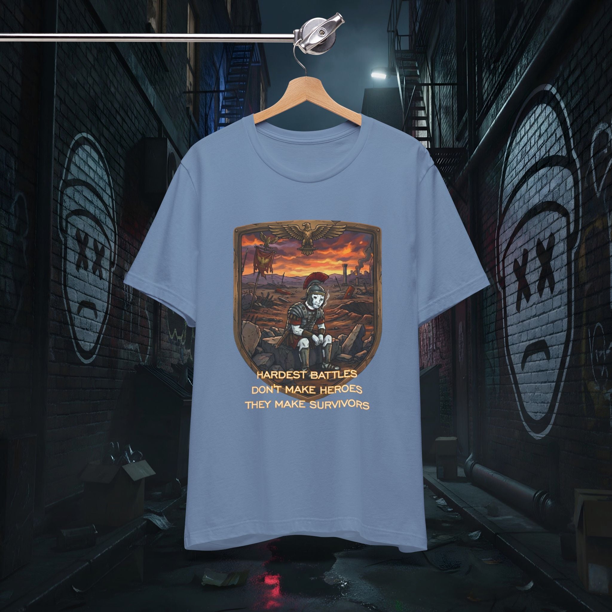 Survivor's Sunset Tee - Hardest Battles Doomer Aesthetic