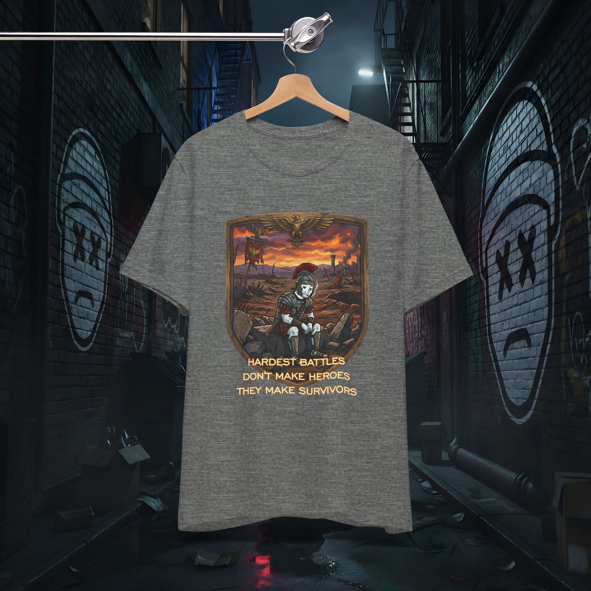 Survivor's Sunset Tee - Hardest Battles Doomer Aesthetic