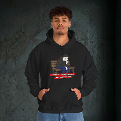 Sit Back And Accept The Defeat - Premium Graphic Hoodie
