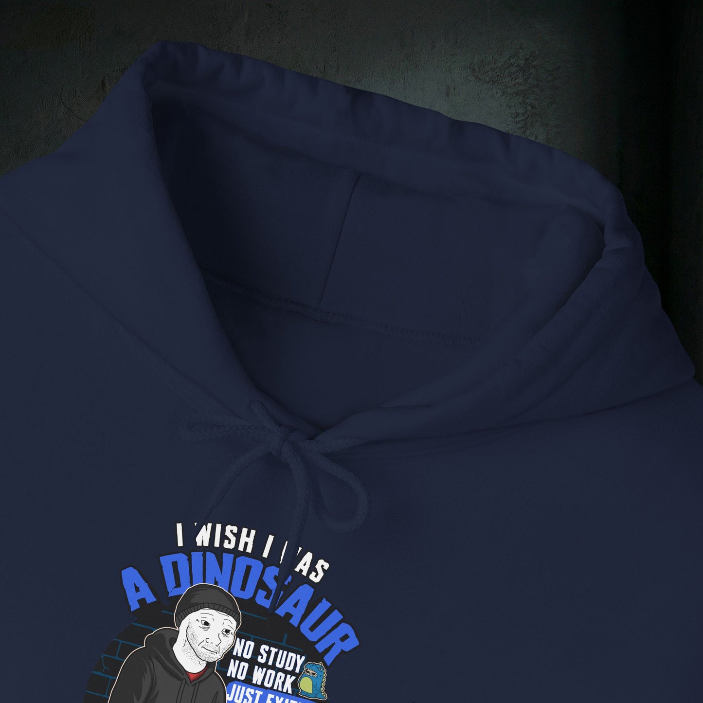 I Wish I Was A Dinosaur - Premium Graphic Hoodie (Doomer Aesthetic)