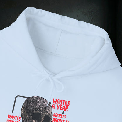 Wasted Another Year - Premium Graphic Hoodie (Doomer Aesthetic)