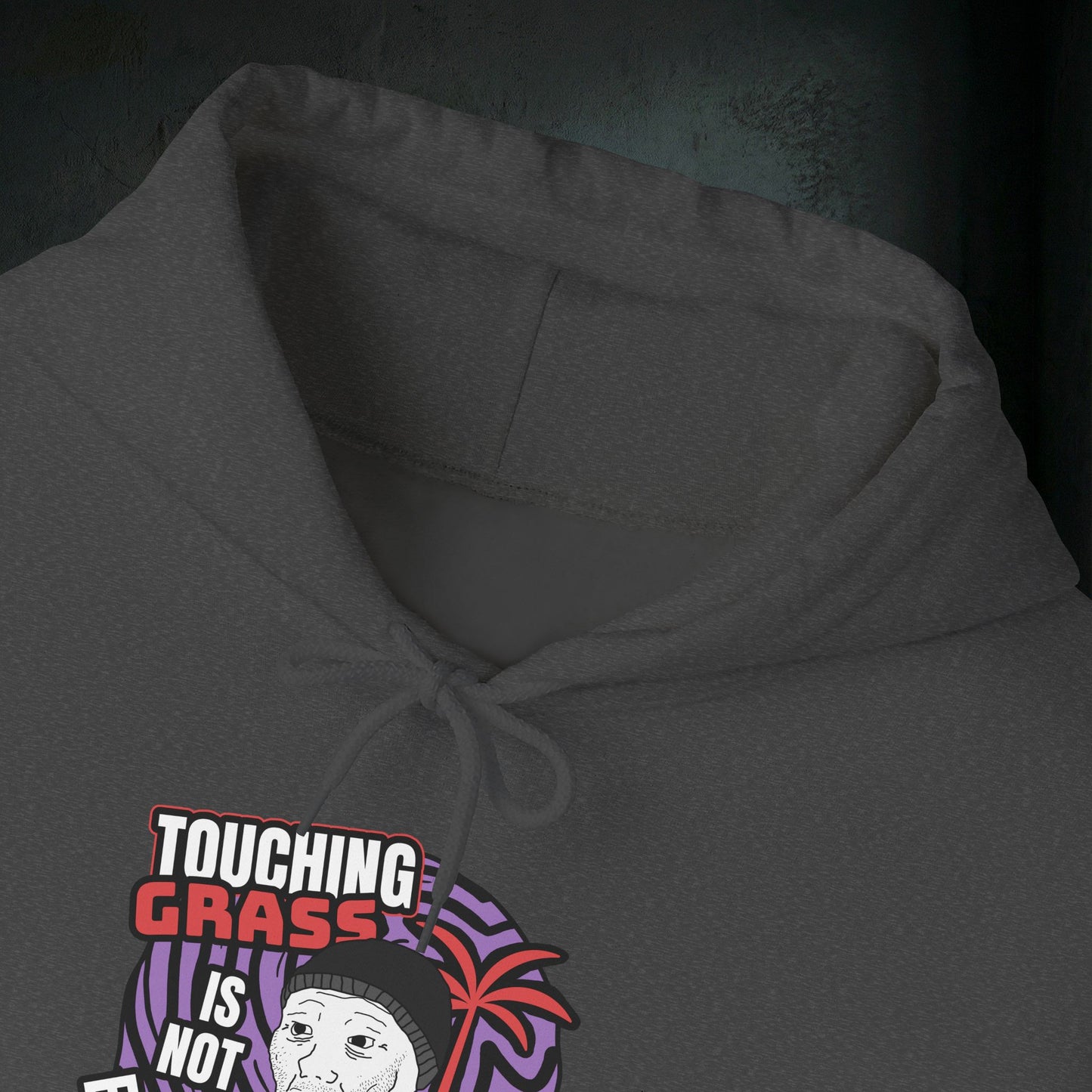 Touching Grass Is Not Enough I Need A Hug - Premium Graphic Hoodie