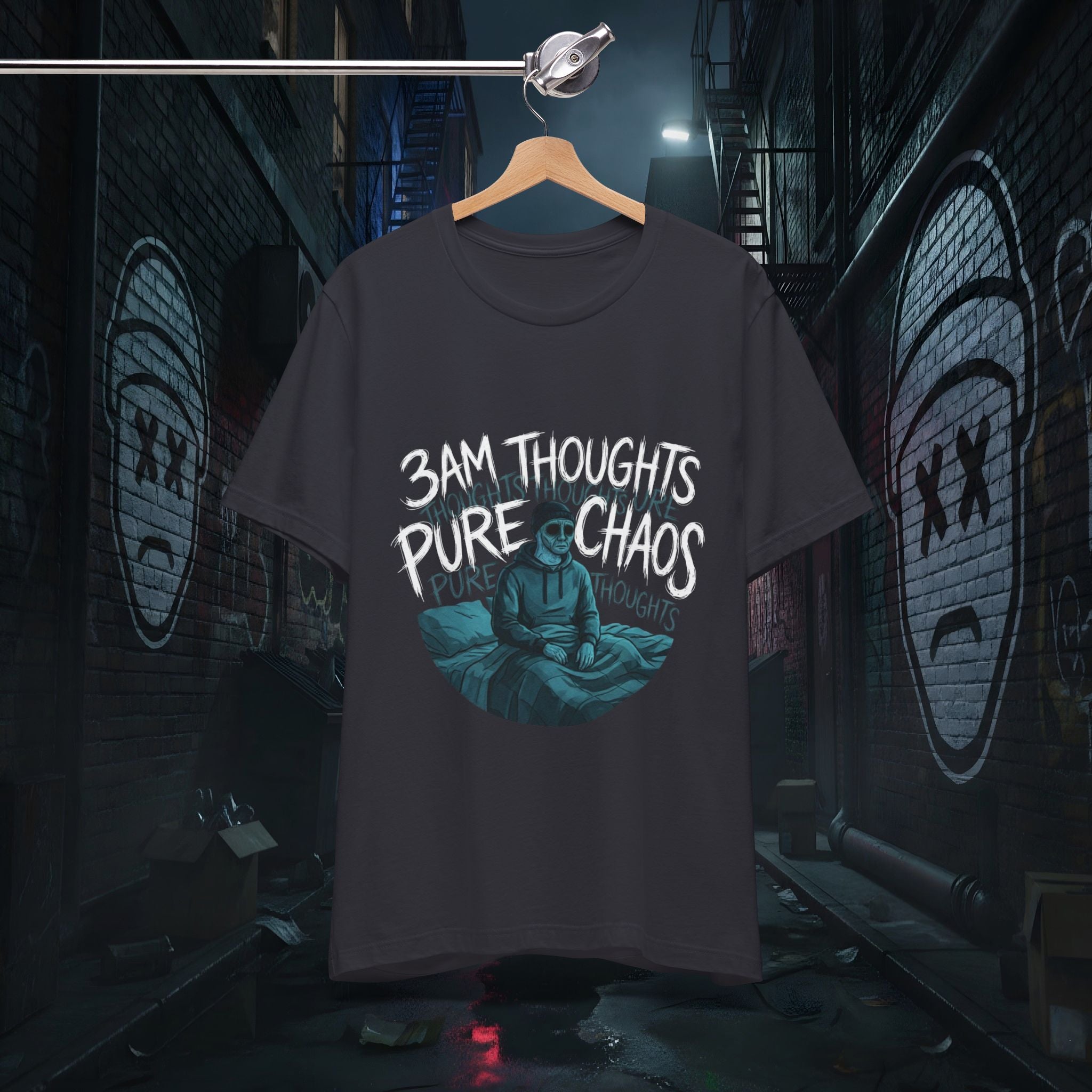 3 AM Thoughts Tee - Pure Chaos Doomer Graphic