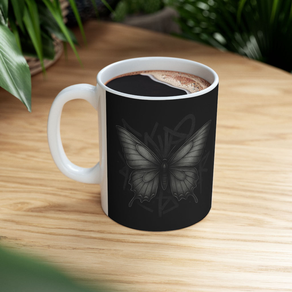 Concrete Wings Dark Ceramic Mug