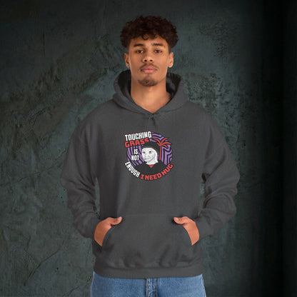 Touching Grass Is Not Enough I Need A Hug - Premium Graphic Hoodie