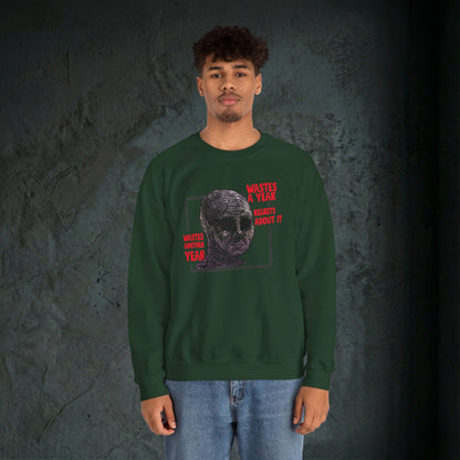 Wasted Another Year - Graphic Sweatshirt (Doomer Aesthetic)