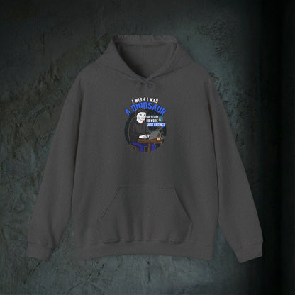 I Wish I Was A Dinosaur - Premium Graphic Hoodie (Doomer Aesthetic)