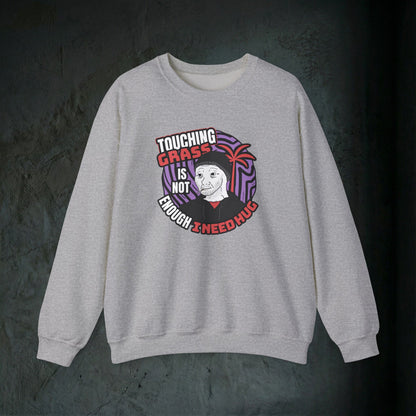 Touching Grass Is Not Enough I Need A Hug - Graphic Sweatshirt