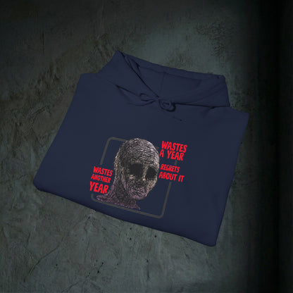Wasted Another Year - Premium Graphic Hoodie (Doomer Aesthetic)