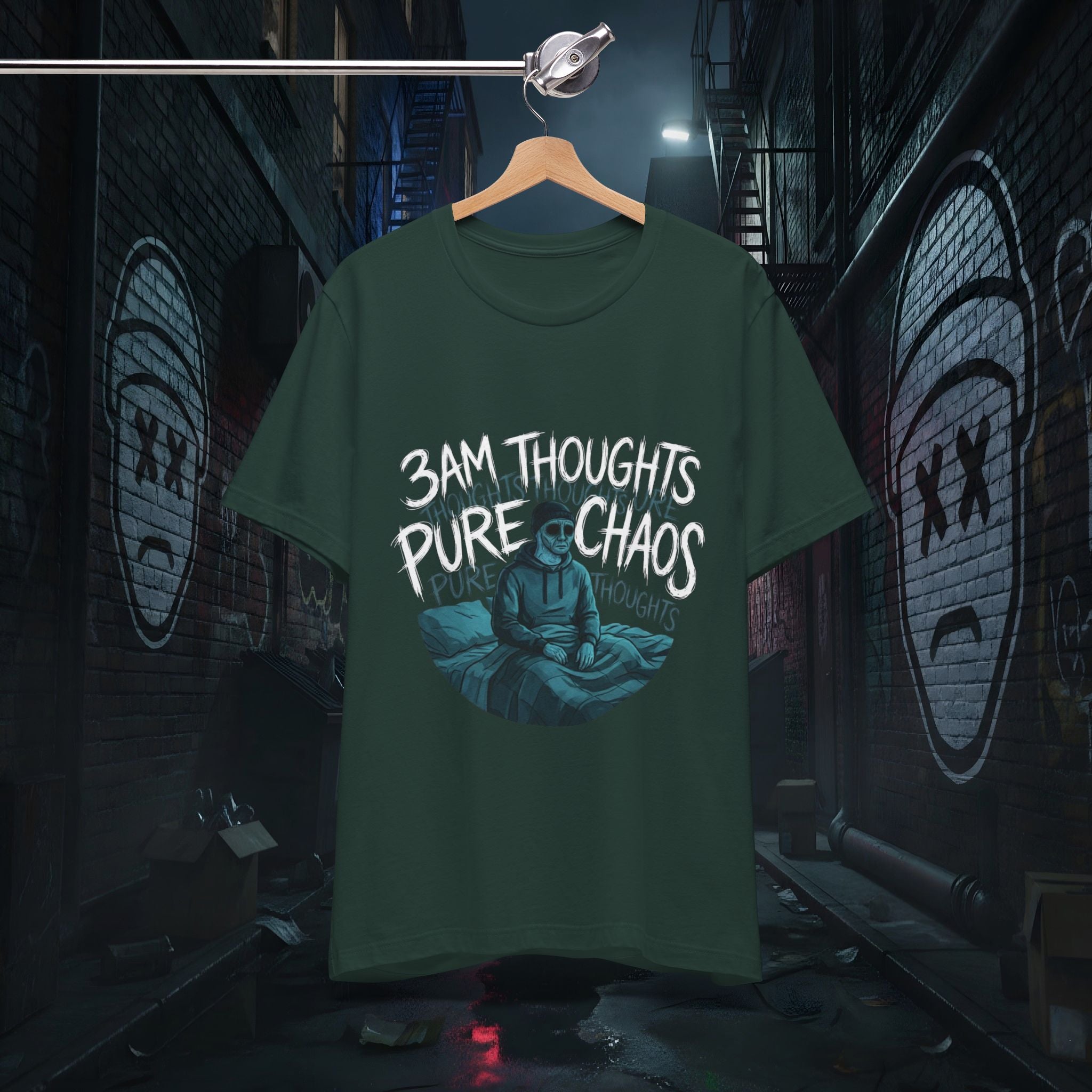 3 AM Thoughts Tee - Pure Chaos Doomer Graphic