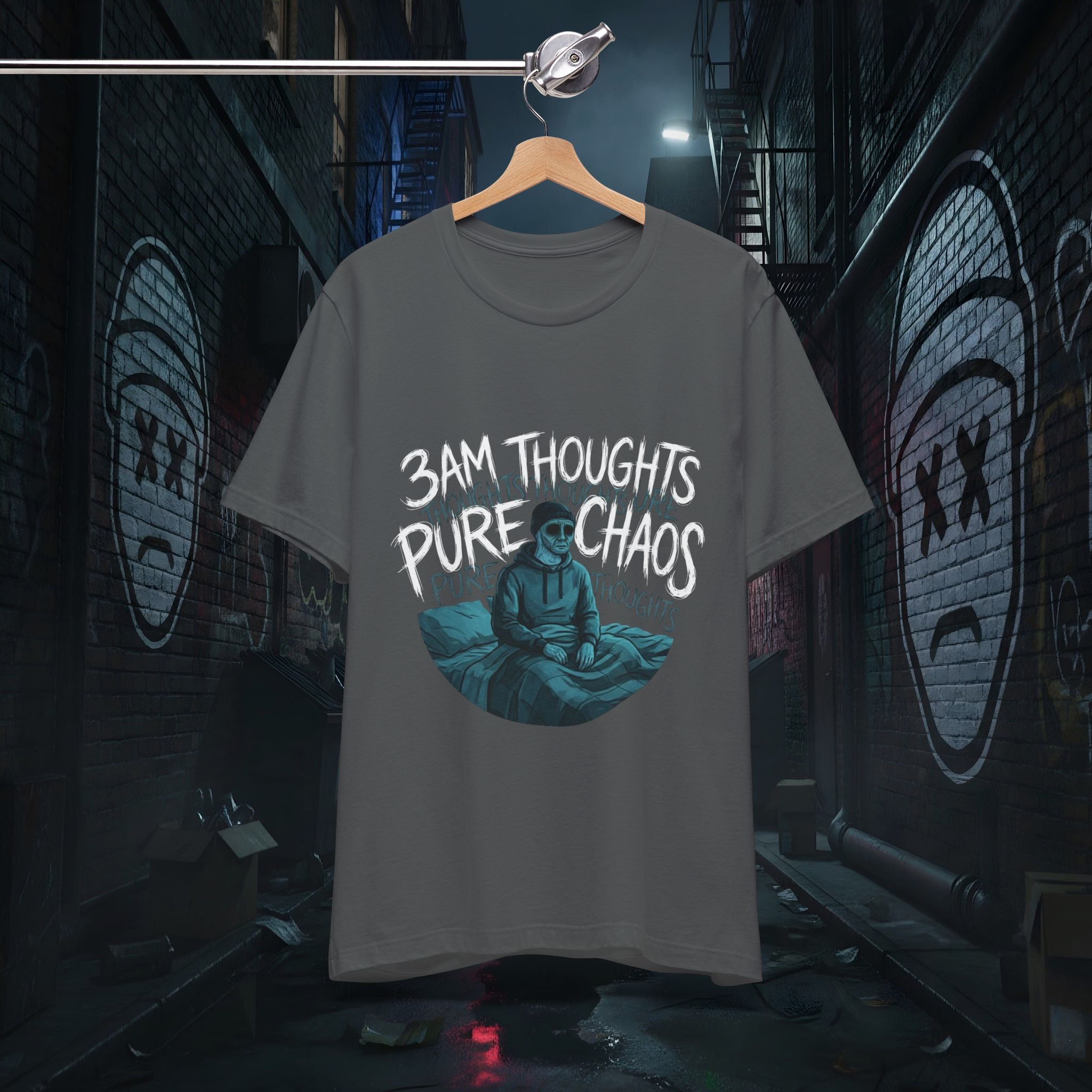3 AM Thoughts Tee - Pure Chaos Doomer Graphic