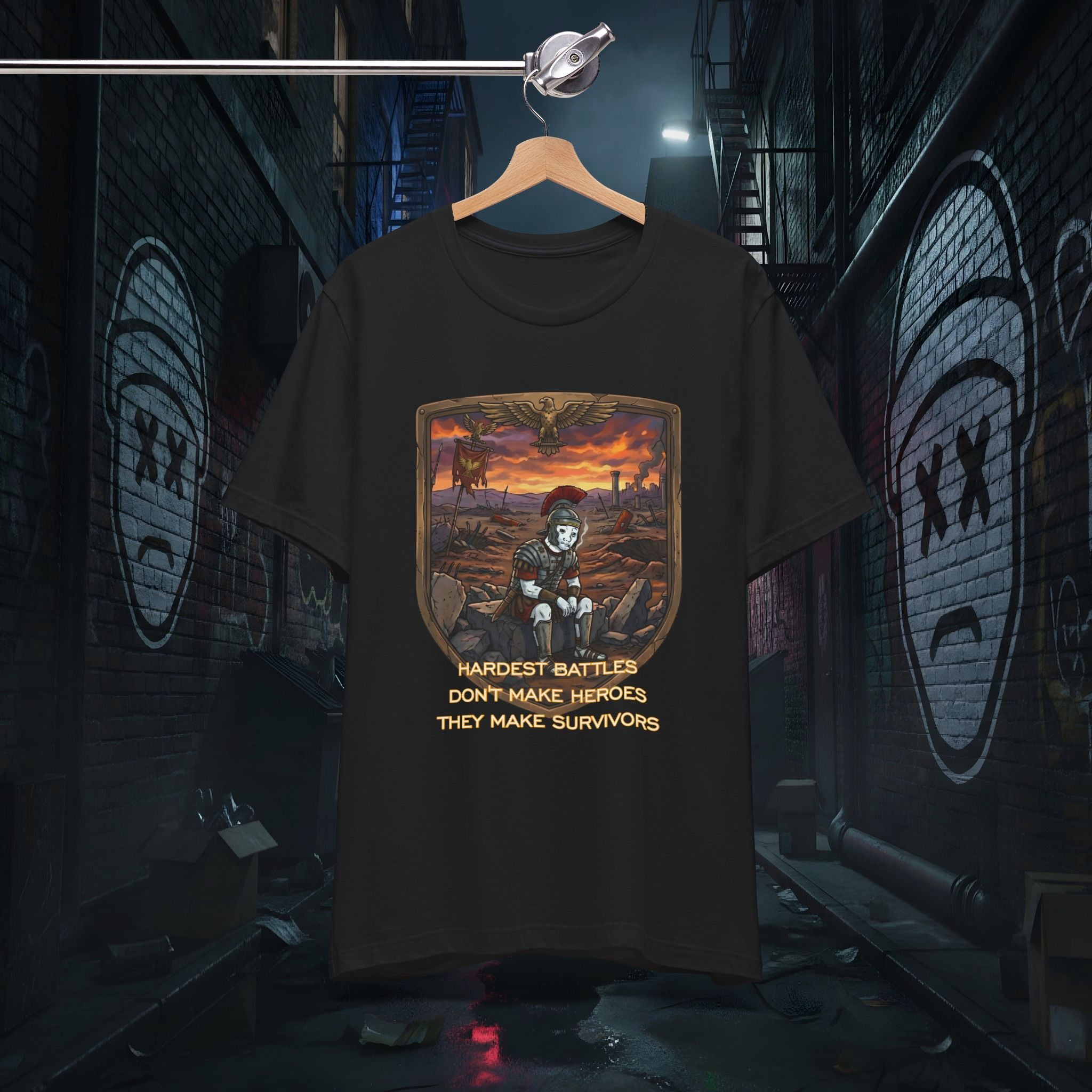 Survivor's Sunset Tee - Hardest Battles Doomer Aesthetic