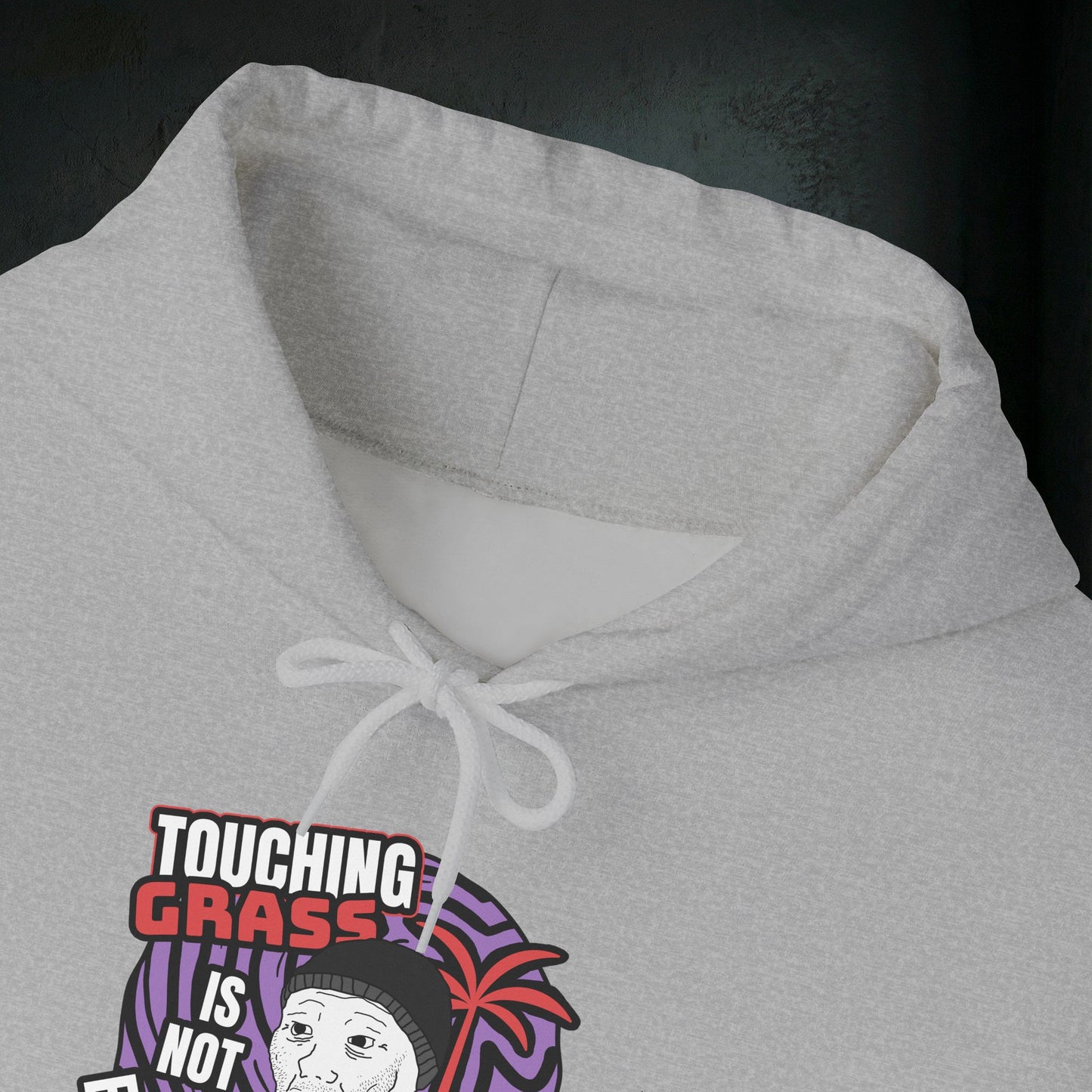 Touching Grass Is Not Enough I Need A Hug - Premium Graphic Hoodie