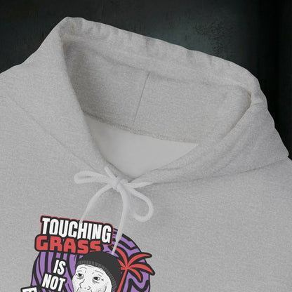 Touching Grass Is Not Enough I Need A Hug - Premium Graphic Hoodie