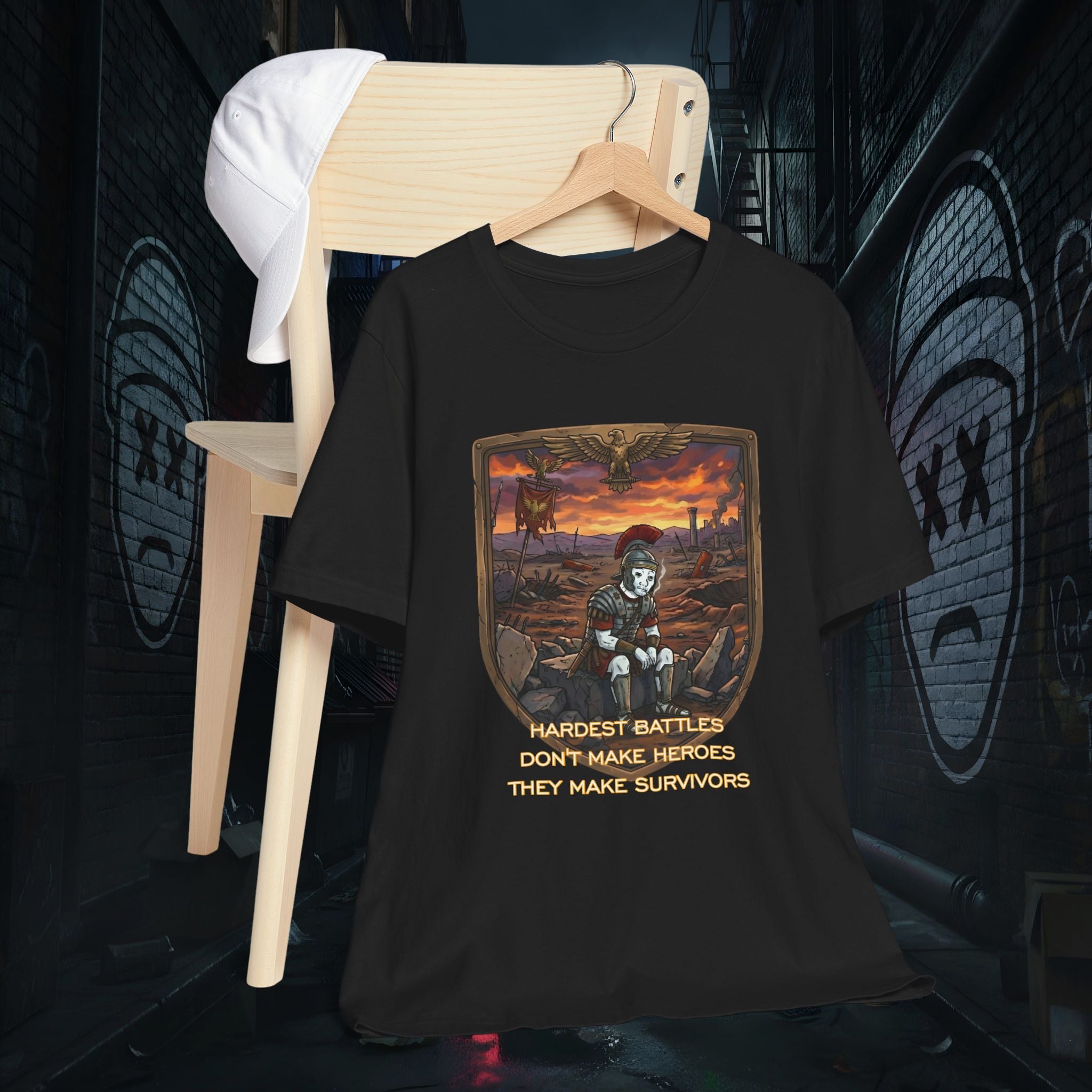 Survivor's Sunset Tee - Hardest Battles Doomer Aesthetic