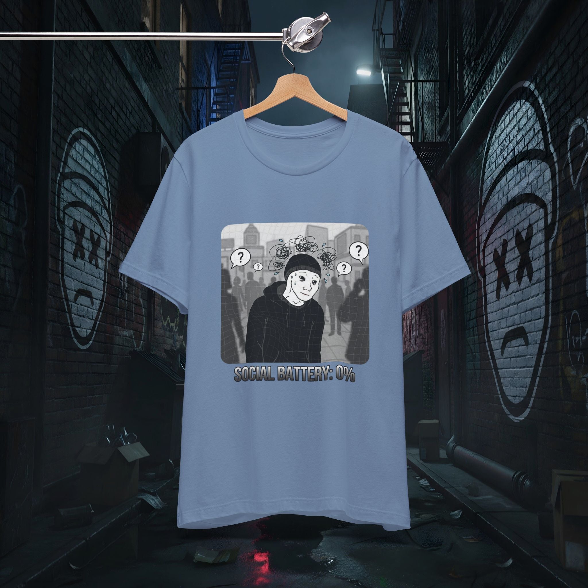 Social Battery 0% - Introvert Premium Graphic Tee