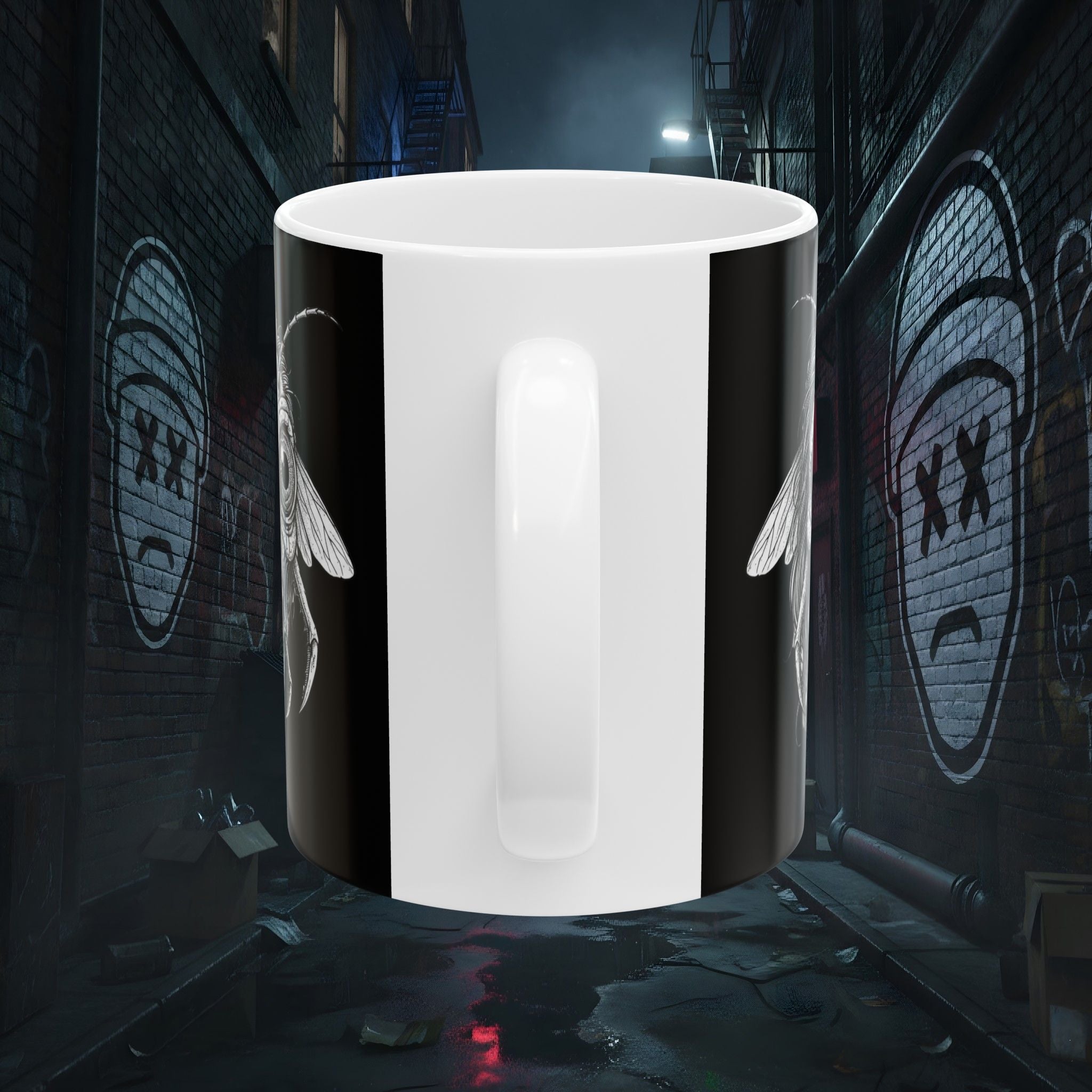 Fly-Head Dark Ceramic Mug