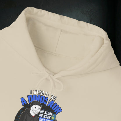 I Wish I Was A Dinosaur - Premium Graphic Hoodie (Doomer Aesthetic)