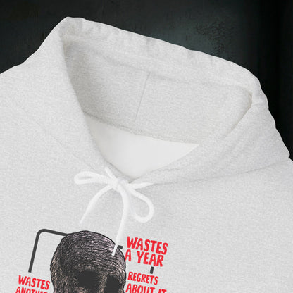 Wasted Another Year - Premium Graphic Hoodie (Doomer Aesthetic)